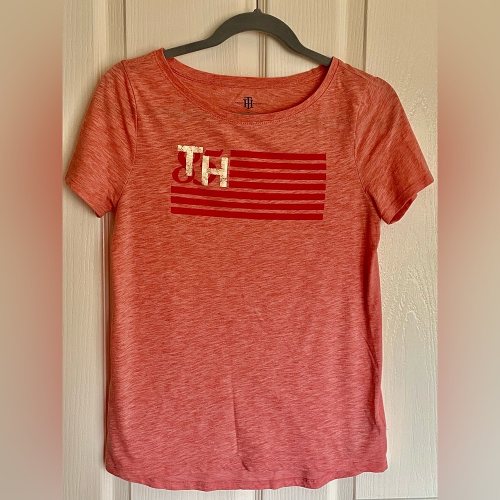 Tommy Hilfiger tee with front logo in gold,Women,S/P